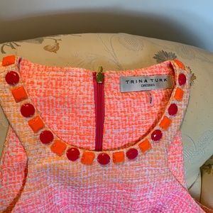 Trina Turk Silk Tweed sleeveless gorgeous Dress